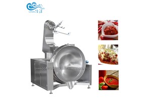 Steam Heated Titable Food Jacketed Kettle With Mixer