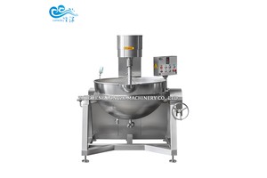 Food Steam Cooking Jacketed Kettle And Cooker With Agitator